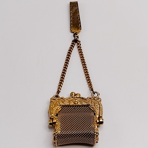 Vintage Antique Gold Filled Chateaine Clip Money Coin Purse - Picture 2 of 6